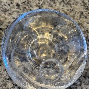 Clear Glass Candle Holder